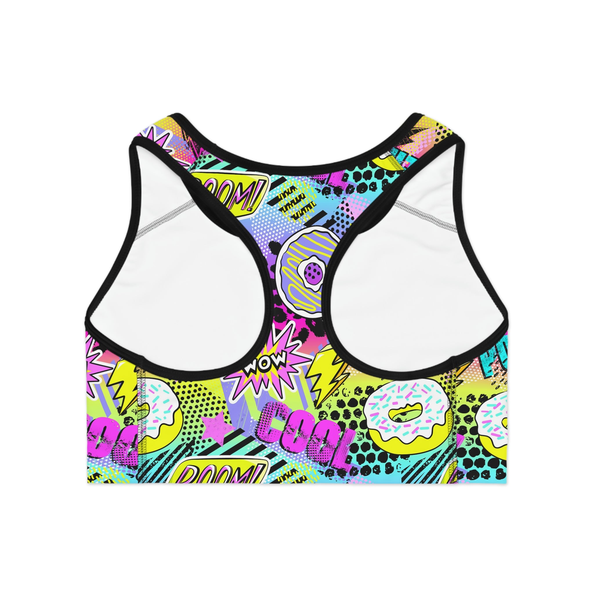 Pop Art Girl Power Sports Bra